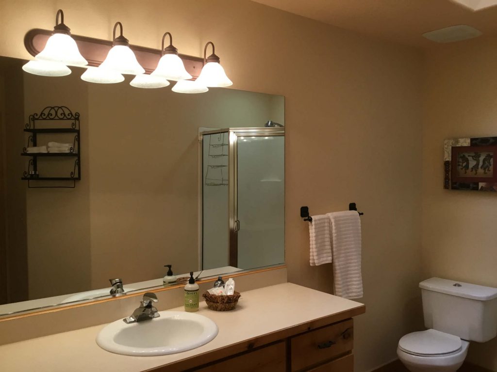 Two Bedroom Suite bathroom at Zion River Resort