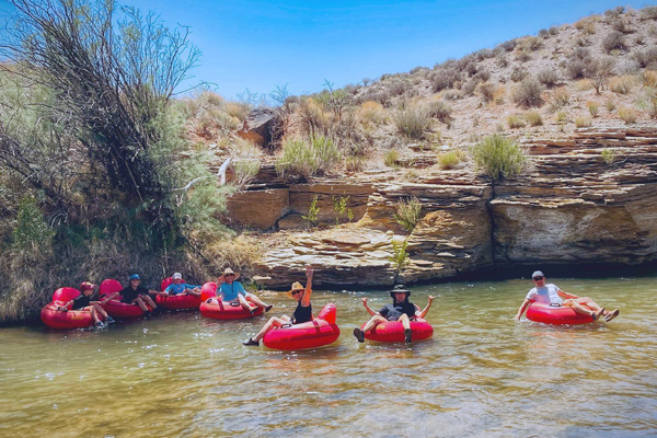 Tubing Tour on the Virgin River | Zion Tubing | Image by: facebook.com/Zion-Tubing