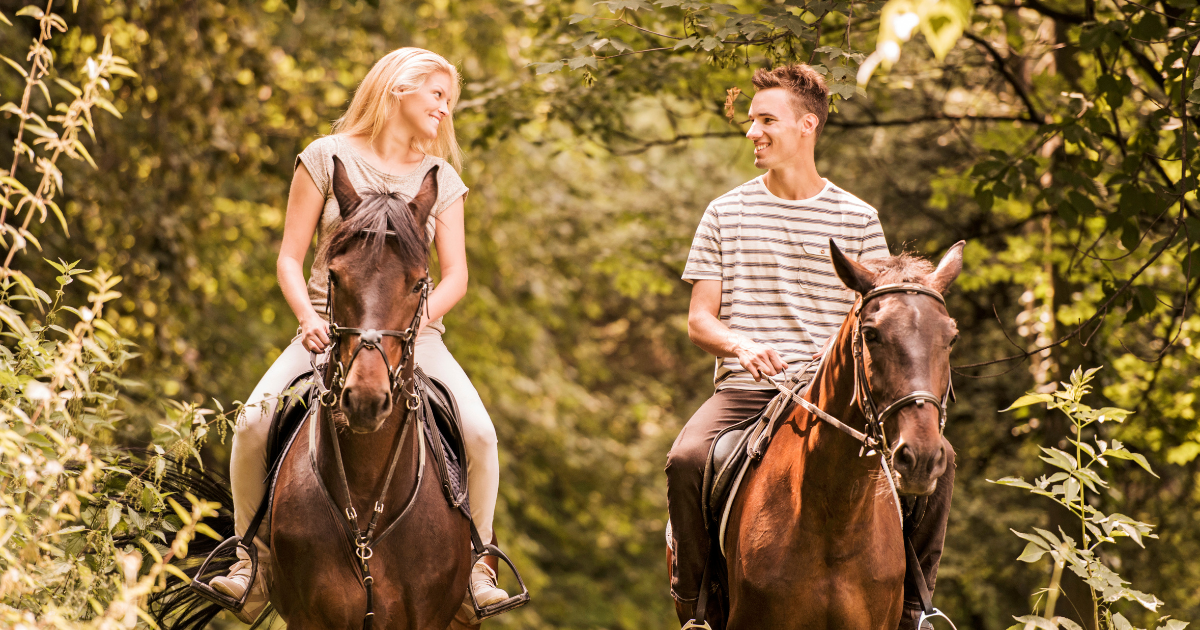 Horseback Riding Just Like in an Old Cowboy Movie